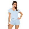 Kép 1/2 - Donna hálóruházat - Sky short, rövid pizsama kék L/40  S/S2025