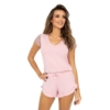 Kép 1/2 - Donna hálóruházat - Celine 1/2 pizsama powder pink L/40  S/S2023
