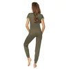 Kép 2/2 - Donna hálóruházat - Demi khaki hosszú pizsama 44    A/W21-22