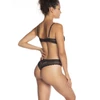 Kép 2/3 - Lama L-4004ST-02 pamut bugyi mini bikini fekete 2db/csomag S