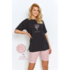 Kép 2/2 - Taro 2874 JUNE női pizsama t-shirt felső és biciklis nadrág S-XL  S/S 23