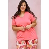 Kép 1/3 - Taro 3153 TESSA rövid ujjú női pizsama 3/4 nadrággal 2XL-3XL S/S 2024
