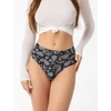 Kép 1/3 - Julimex Paisley String Maxi panty fekete/szürke S