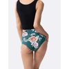 Kép 3/3 - Julimex Simple Tea Rose Classic Maxi panty zöld virág mintával S