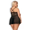 Kép 2/2 - OB2683  838-BAB-1 babydoll & thong black XXL EAN: 5901688222683