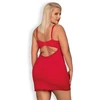 Kép 2/2 - OB3765  Jolierose chemise & thong red XXL EAN: 5901688223765