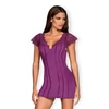 Kép 1/2 - OB7435  Moketta chemise & thong purple  S/M EAN: 5901688227435