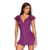 Kép 1/2 - OB7435  Moketta chemise & thong purple  S/M EAN: 5901688227435