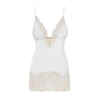 Kép 2/5 - OB7758 OBSESSIVE Bisquella fehér hálóing + tanga XXL EAN: 5901688207758