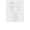 Kép 2/2 - OB6416 OBSESSIVE Subtelia chemise + tanga fekete L/XL EAN: 5901688206416