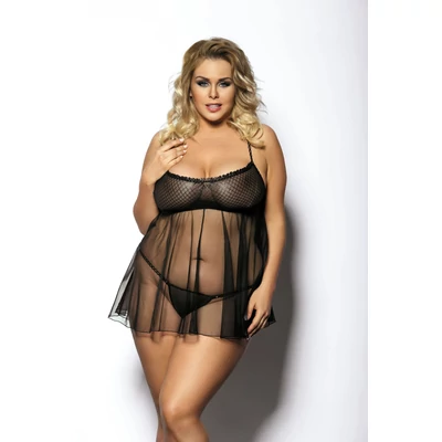 Anais Anemos fekete hálóing plus size XL+  3XL-4XL EAN: 5901350512814