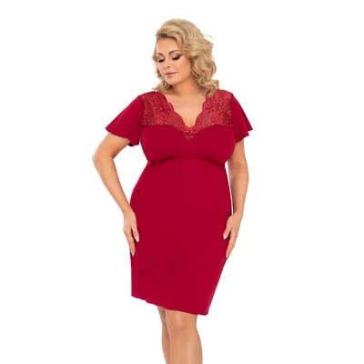 Donna hálóruházat - Doris Plus burgundy hálóing 3XL - 6XL/46 - 52  A/W2023-24