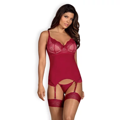 OB4168  Rosalyne corset & thong red  S/M EAN: 5901688224168