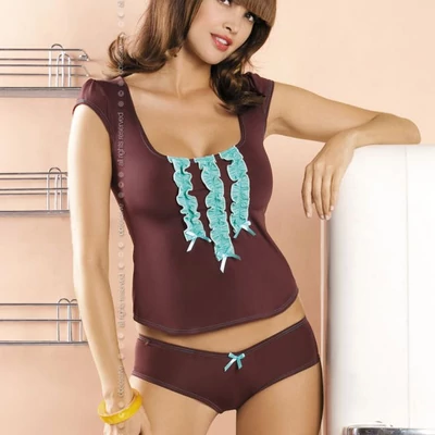 OB3893 OBSESSIVE Gossip top&short S/M EAN: 5900308553893