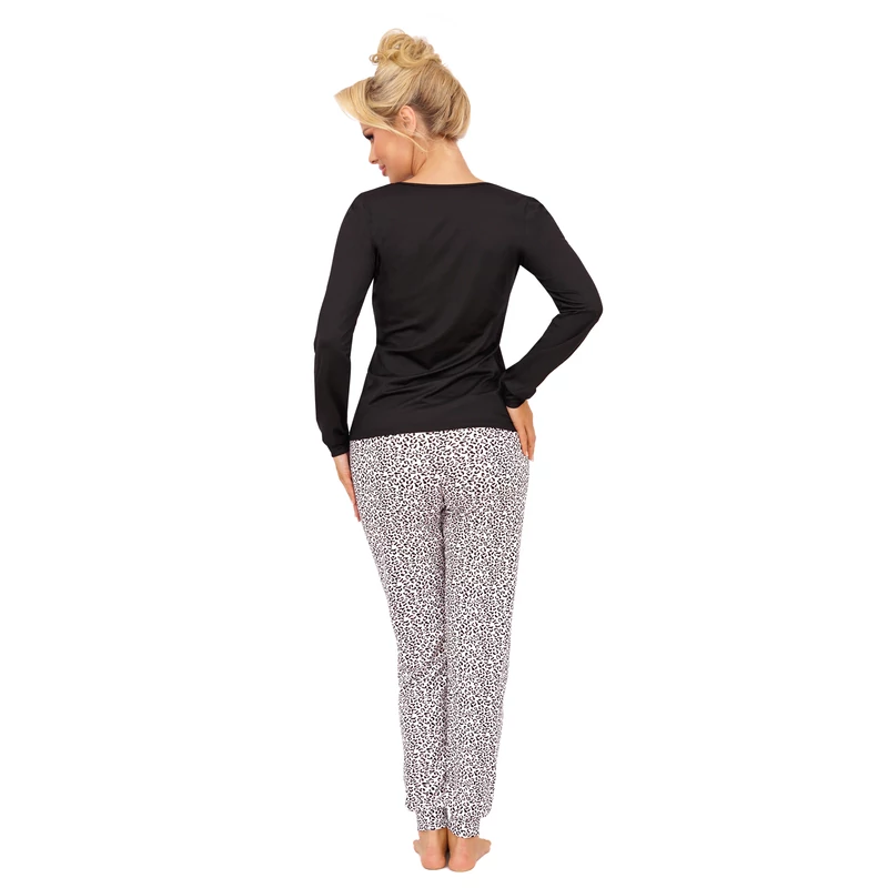 Donna hálóruházat - Pantera long pizsama black L/40  A/W2024