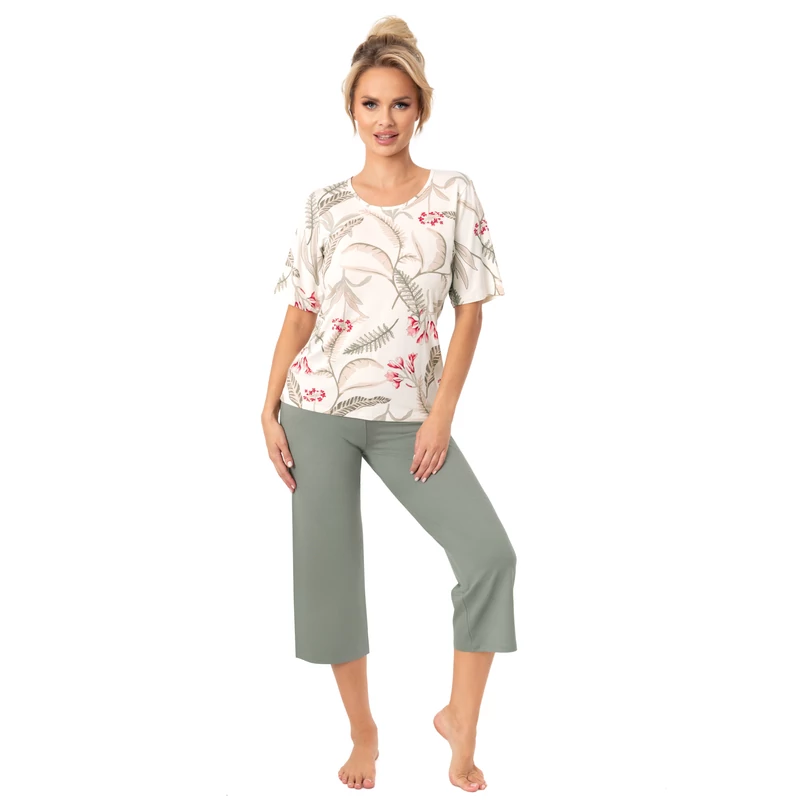 Donna hálóruházat - Michelle 3/4 pizsama oliva L/40  A/W2025