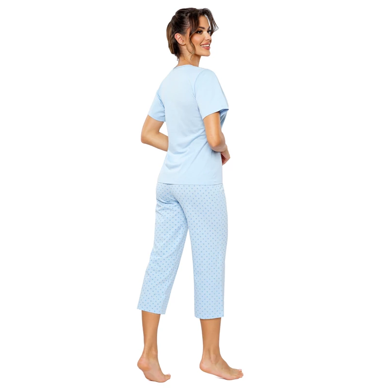 Donna hálóruházat - Sky 3/4 pizsama kék XL/42  S/S2025