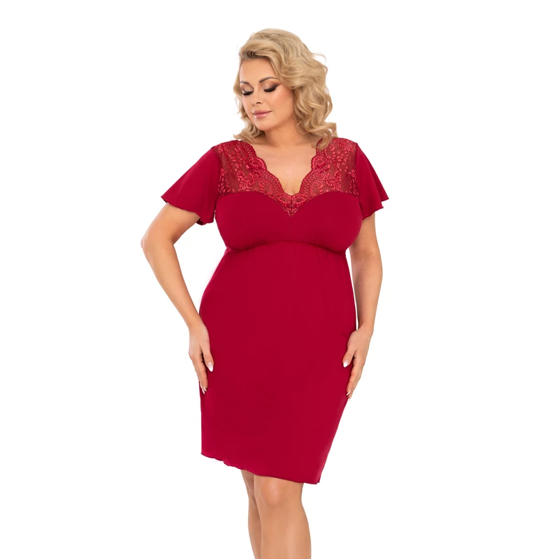Donna hálóruházat - Doris Plus burgundy hálóing 6XL/52  A/W2023-24