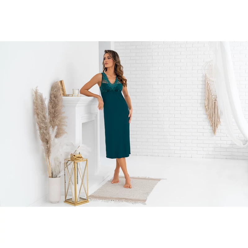 Donna hálóruházat - Kristina long fekete női hálóing L/40  A/W2023-24