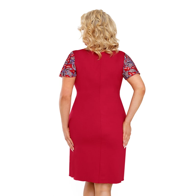 Donna hálóruházat - Rita Plus burgundy hálóing 4XL/48    A/W2023-24