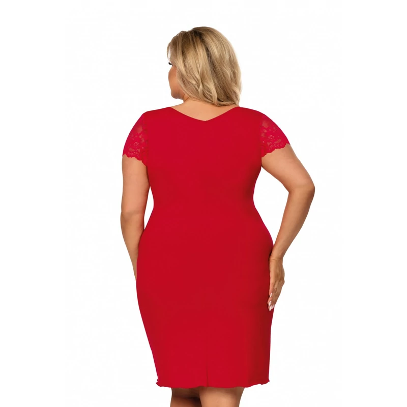 Donna hálóruházat - Tess plus piros hálóing 46-52 (3XL-6XL)