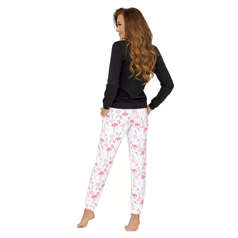 Donna hálóruházat - Flamingo black pizsama 36   a/w22-23