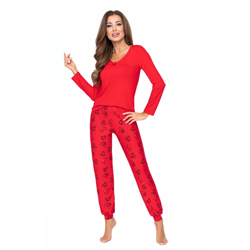 Donna hálóruházat - Mika piros hosszú pizsama 36    A/W21-22
