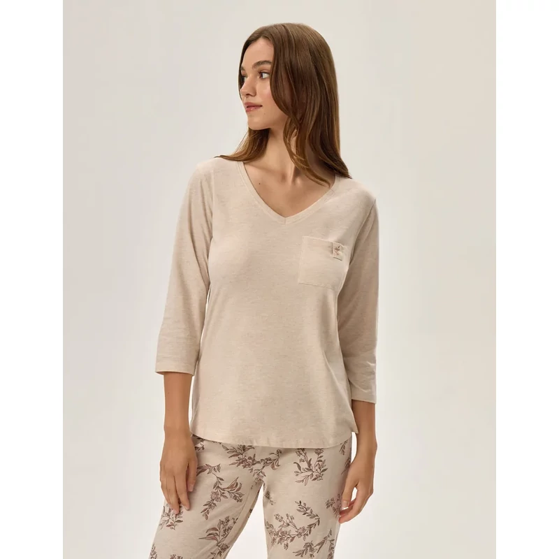 Henderson 41874 Faida női mintás pizsama cappuccino 80X-2XL  A/W2024