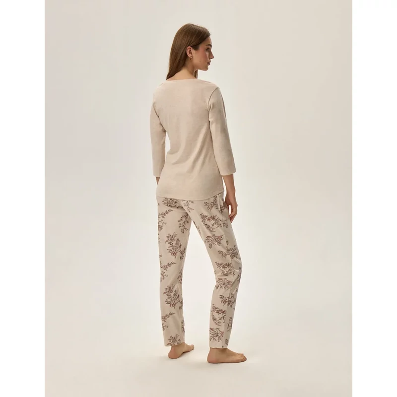 Henderson 41874 Faida női mintás pizsama cappuccino 80X-2XL  A/W2024