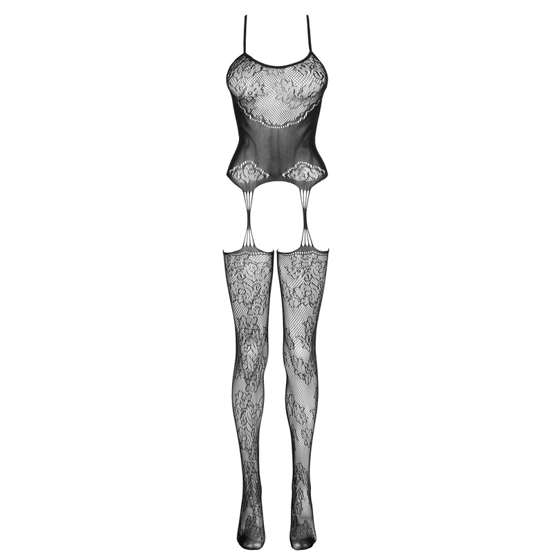 LC17308 LivCo Corsetti Jeanin black/fekete bodystocking S/L EAN: 5903050369699
