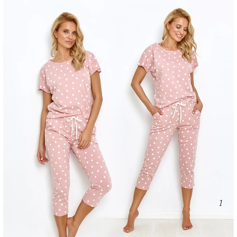 Taro 2860 CHLOE rövid ujjú női pizsama 7/8 nadrággal S-XL  S/S 23