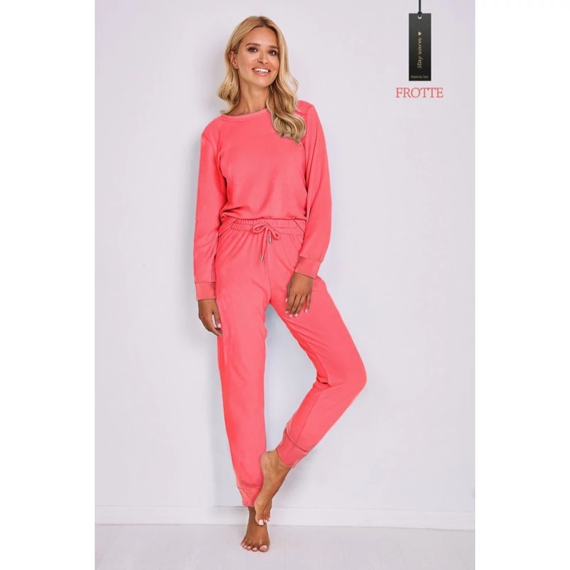 Taro2854 Lea női hosszú frottir pizsama S-XL   A/W22-23