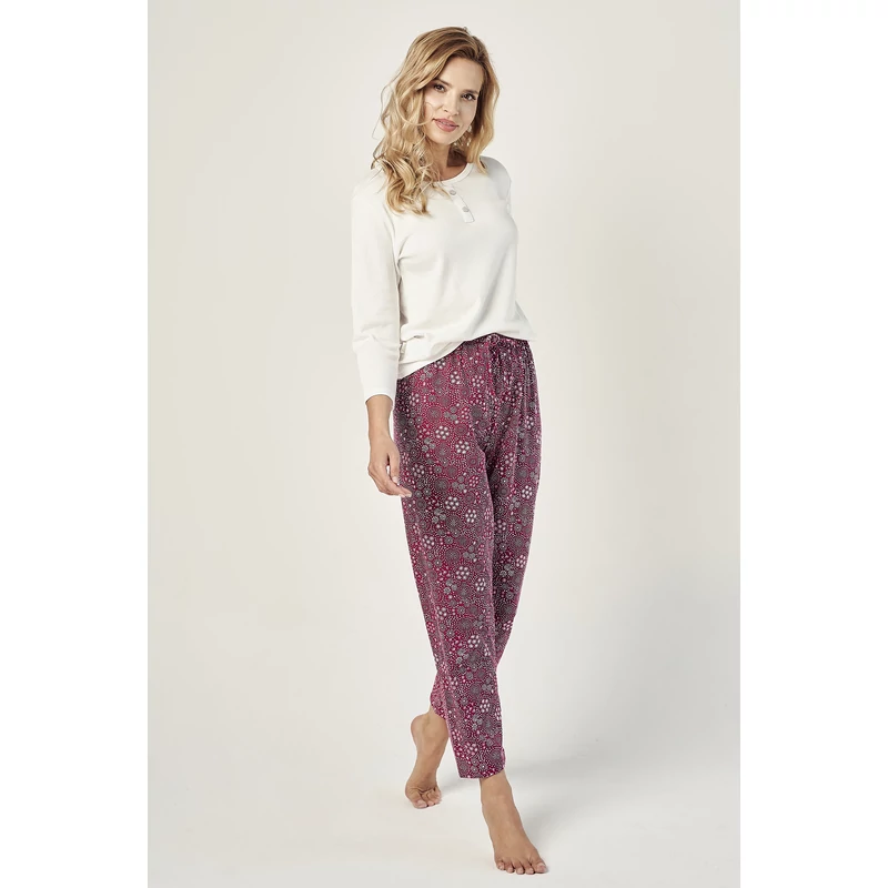 Taro 2994 ESTELLA (azsúros felső)női hosszú pizsama S-XL  A/W23-24