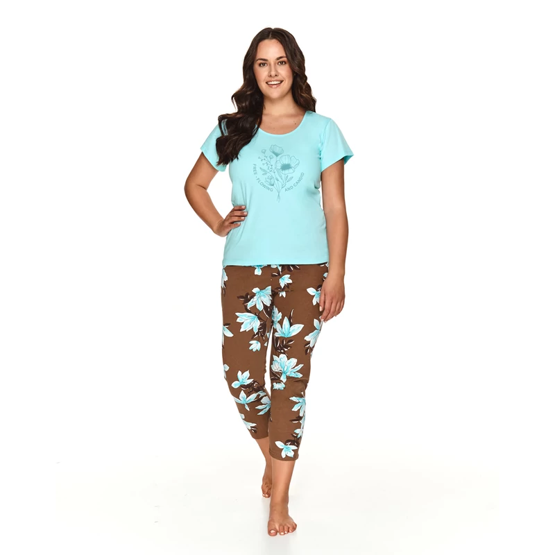 Taro 2694 MARINA rövid ujjú, hosszú nadrágos női pizsama 2XL-3XL