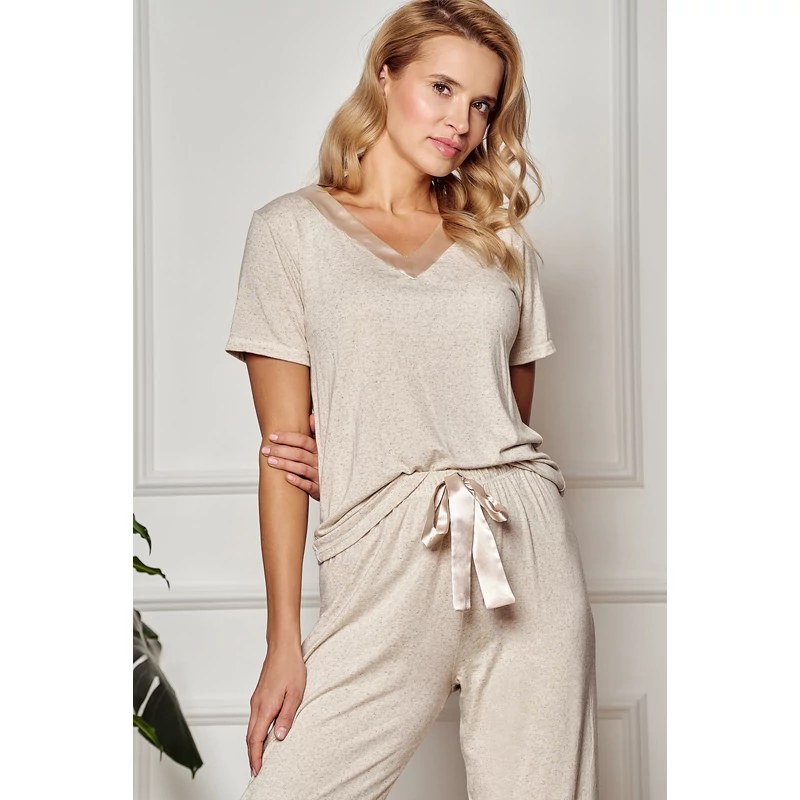 Taro 3105 EDEN  rövid ujjú női pizsama 7/8 nadrággal S-XL S/S 2024