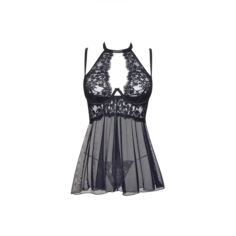 BN6639 Beauty Night Mariana chemise black S/M   EAN:5903031782448
