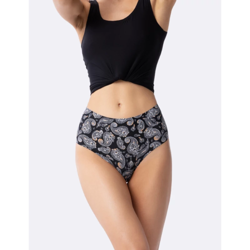 Julimex Simple Paisley Brasil Maxi panty fekete/szürke S