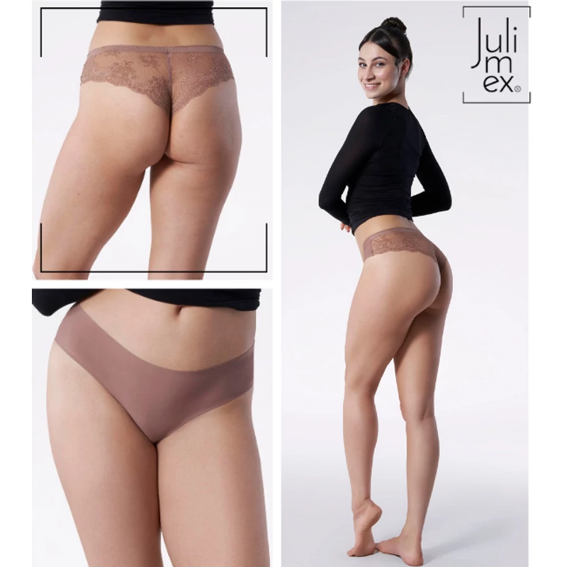 Julimex Tanga panty choco varrásnélüli bugyi L