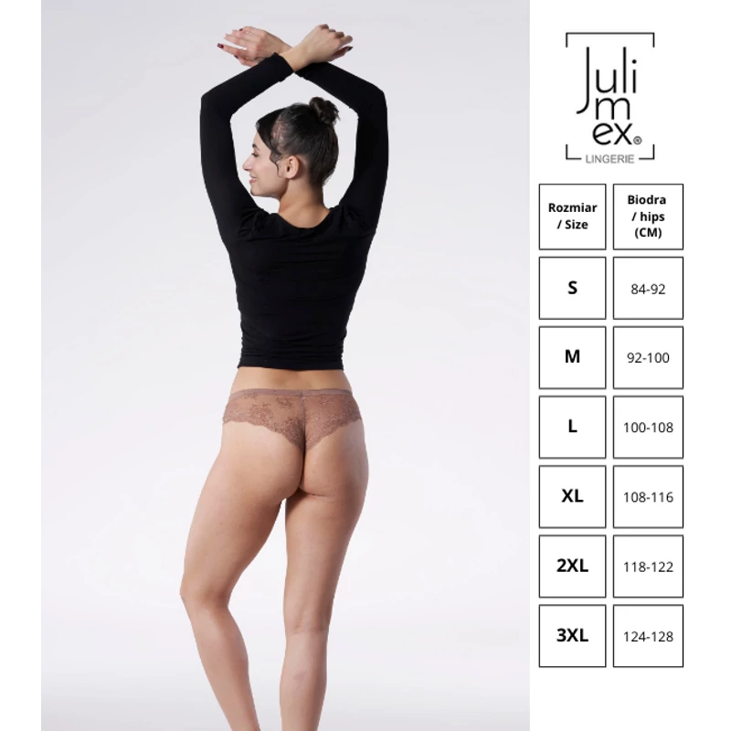 Julimex Tanga panty choco varrásnélüli bugyi XL