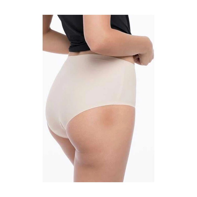 Julimex Simple panty maxi bézs varrásnélküli bugyi S