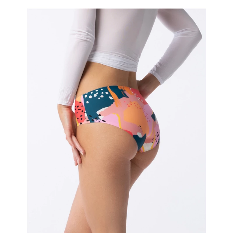 Julimex Simple Tutti Frutti Classic panty absztrakt mintás varrásnélküli bugyi XL