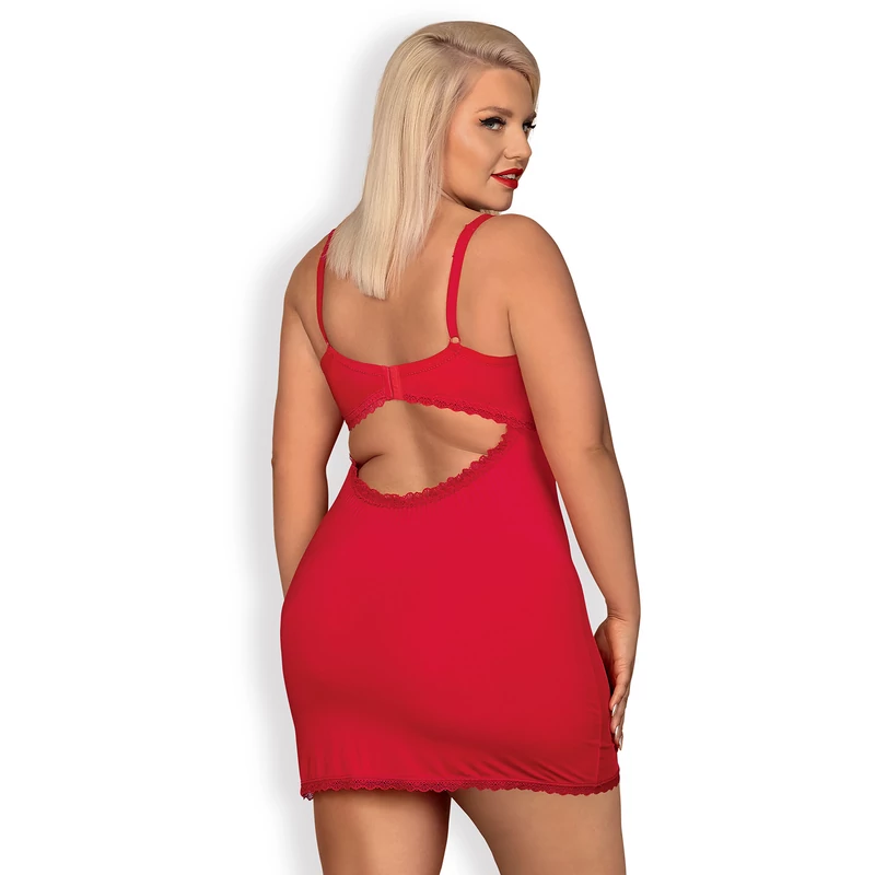 OB3765  Jolierose chemise & thong red XXL EAN: 5901688223765