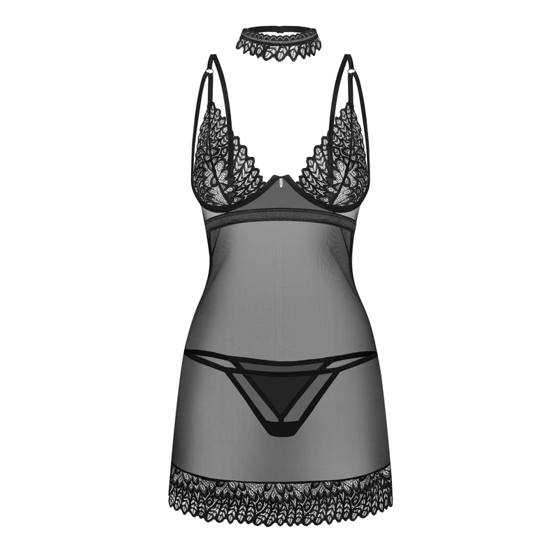 OB6893 Obsessive Donarella chemise&thong  XL/2XL   EAN:5901688256893