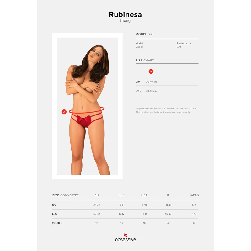 OB4723 Rubinesa thong L/XL   EAN:5901688234723