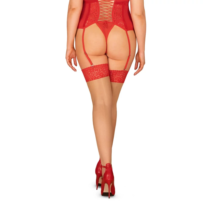 OB4853 Obsessive Blossmina combfix red 4XL/5XL   EAN:5901688234853