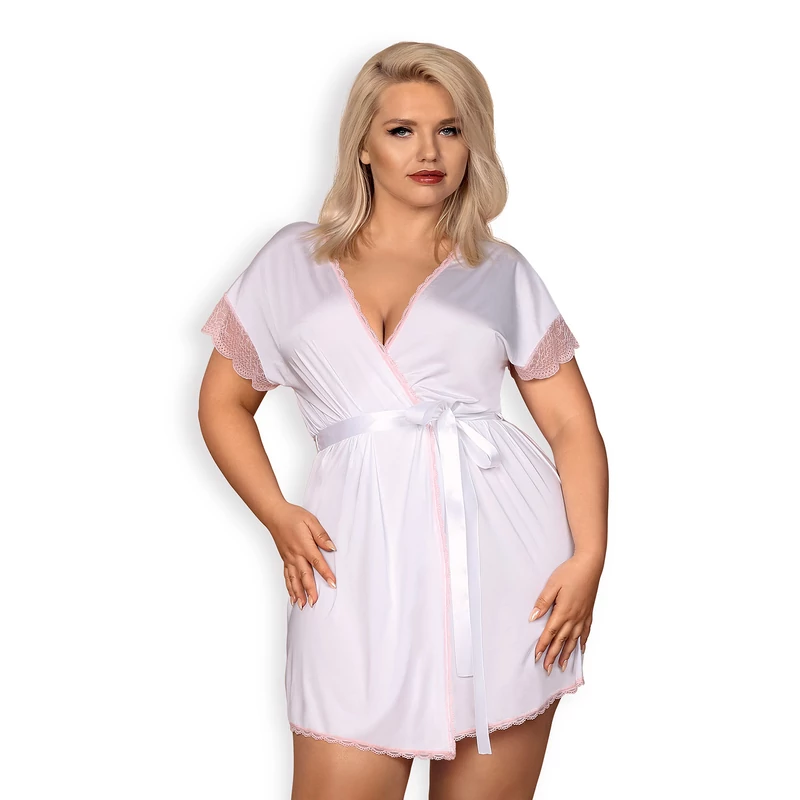 OB8050  Girlly peignoir & thong XXL EAN: 5901688228050