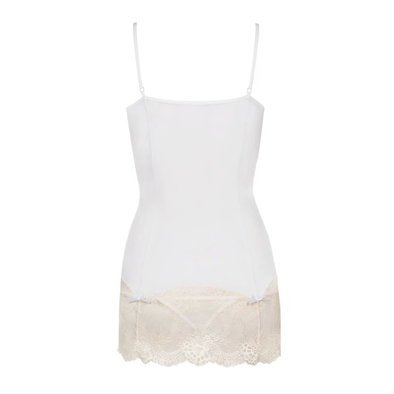 OB7758 OBSESSIVE Bisquella fehér hálóing + tanga XXL EAN: 5901688207758