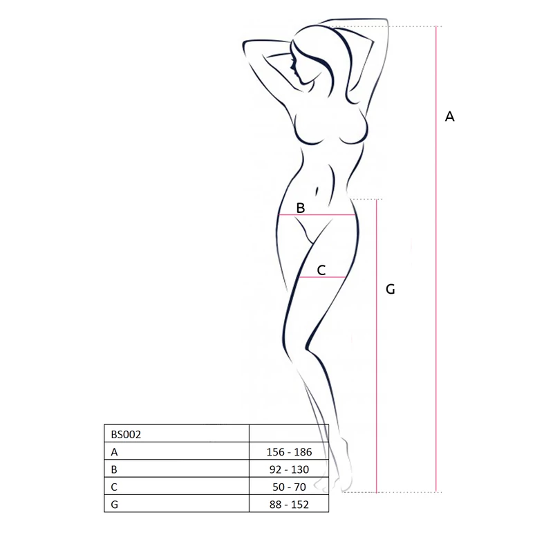 Passion BS002 fehér garterstocking  EAN: 5908305923893