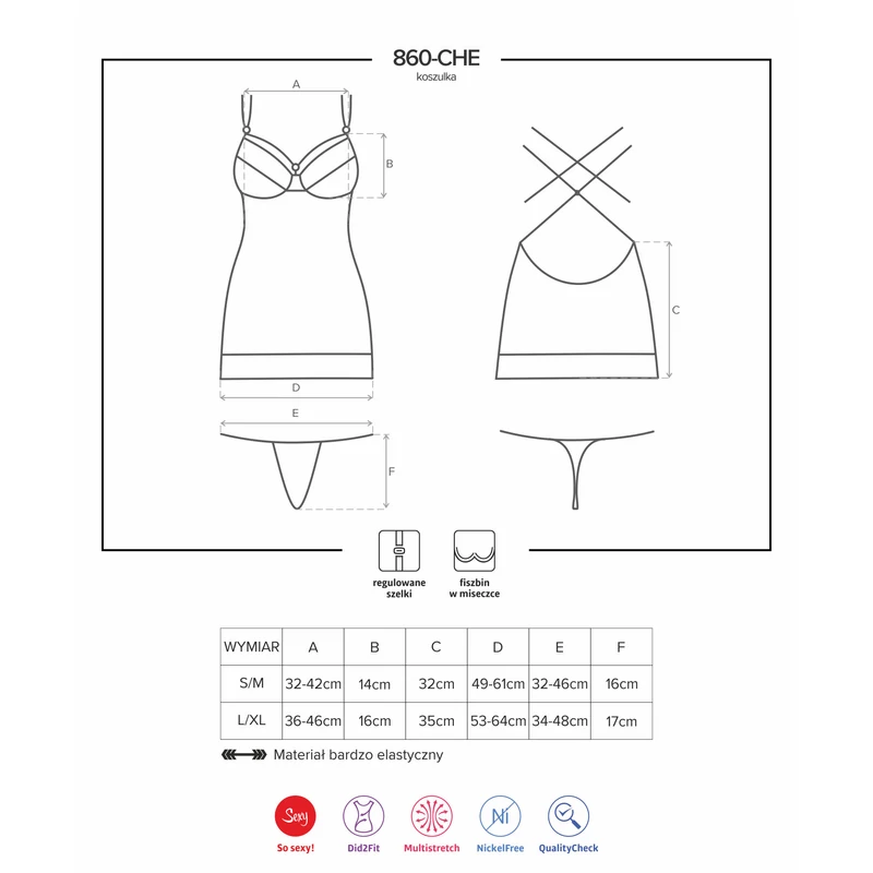 OB7497 OBSESSIVE 860-SET 2 pcs set pink S/M pink EAN: 5901688227497