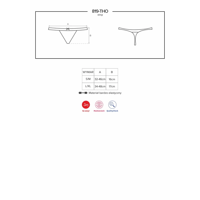 OB4862 OBSESSIVE 819-THO - 1 tanga L/XL EAN: 5901688214862